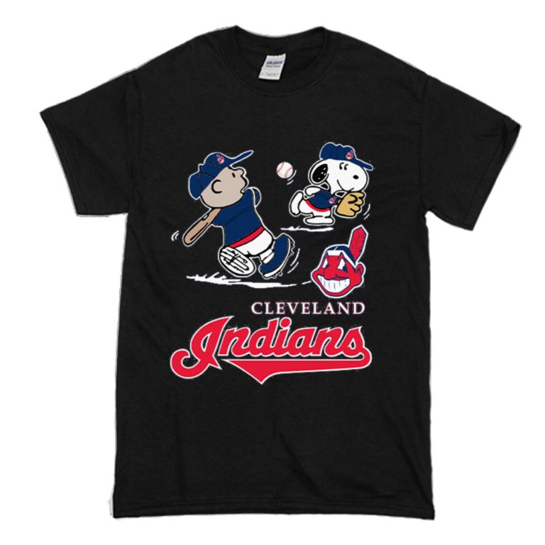 Charlie Brown Snoopy Cleveland Indians T Shirt Km Kendrablanca