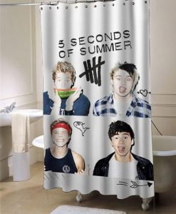 5 seconds of summer poster shower curtain customized design for home decor