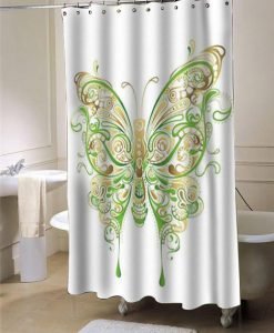 Abstract Floral Butterfly shower curtain customized design for home decor