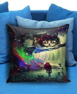 Alice in Wonderland and Cheshire Cat Pillow case