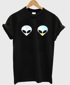 Alien On Boobs tshirt