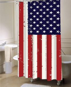 American Flag  shower curtain customized design for home decor