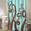 Aqua Octopus shower curtain customized design for home decor
