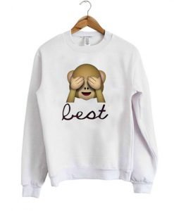 BFF Emoji Monkey Best Sweatshirt