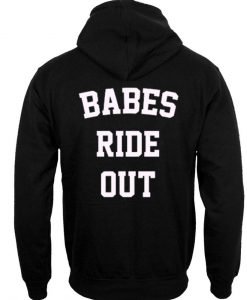 Babes ride out hoodie BACK
