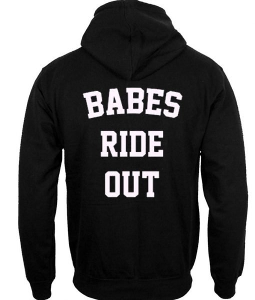 Babes ride out hoodie BACK