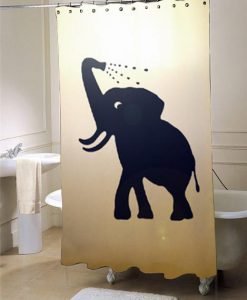 Bathing Baby Elephant  shower curtain customized design for home decor
