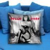 Bettie Page 1950's Pin Up Model Icon Thigh High Boots Pillow case
