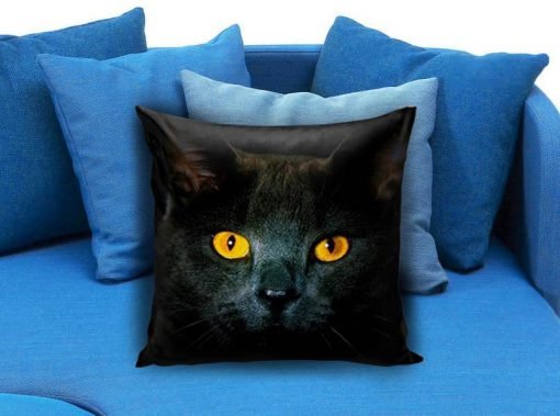 Black Cat Eyes Dark Pillow case