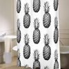 Black & White Pineapple Shower Curtain