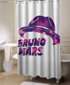 Bruno Mars Hat Flower shower curtain customized design for home decor