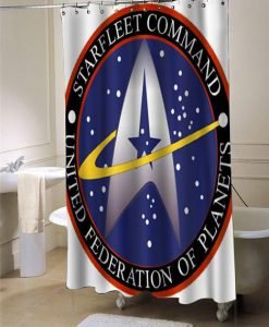 CafePress star trek starfleet command insignia shower curtain customized design for home decor