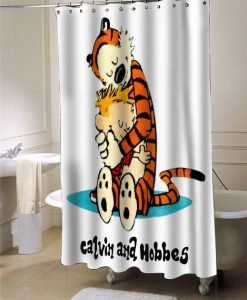 Calvin and Hobbes shower curtain customized design for home decor