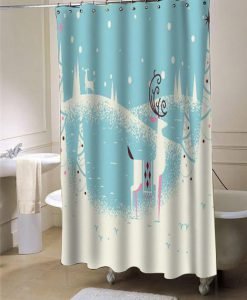 Christmas Card WIP shower curtain customized design for home decor