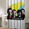 Coldplay Typography shower curtain customized design for home decor