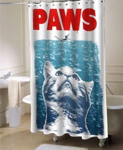 Crazy Cat Meow Paws Jaws shower curtain customized design for home decor