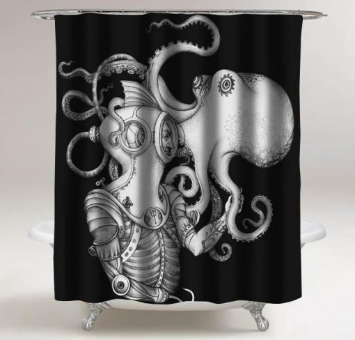 Deep Sea Discovery shower curtain customized design for home decor
