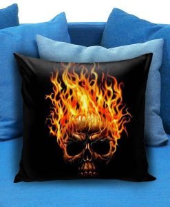 Fire Skull Pillow case