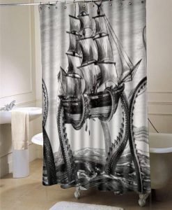 Big Octopus on the Sea shower curtain customized design for home decor
