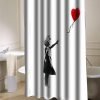 Girl banksy shower curtains customized design for home decor