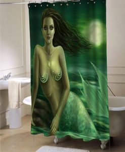 Green Mermaid shower curtain customized design for home decor
