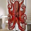 Haeckel Octopus Red shower curtain customized design for home decor