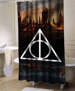Harry Potter Deathly Hallows shower curtain customized design for home decor