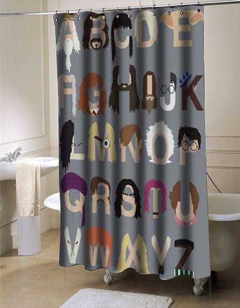 Harry Potter Alphabet shower curtain customized design for home