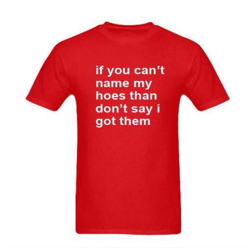 If You Can't Name My Hoes tshirt