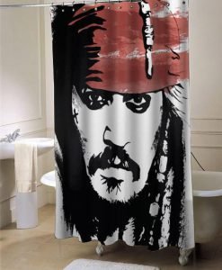 Jack Sparrow Johnny Depp shower curtain customized design for home decor