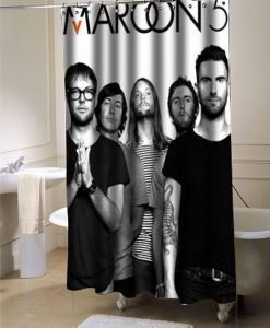 Maroon 5 shower curtain customized design for home decor