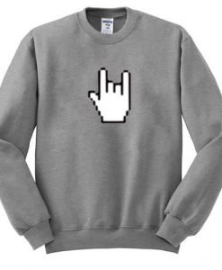 Metal Hand Pixel Sweatshirt