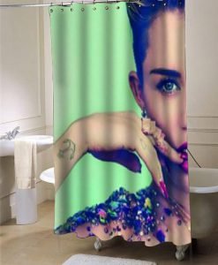 Miley Cyrus shower curtain customized design for home decor