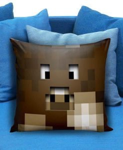 Minecraft Creeper Brown Pillow Case