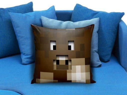 Minecraft Creeper Brown Pillow Case