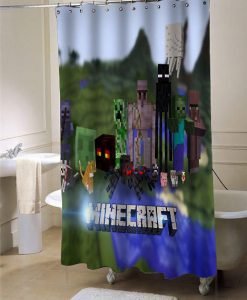 Minecraft Mine Craft Game2 shower curtain customized design for home decor
