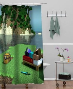 Minecraft Mine Craft Personalized shower curtain customized design for home decor