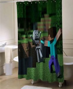 Minecraft custom shower curtain customized design for home decor