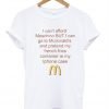 Moschino Mcdonald's shirt