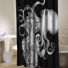 Octopus Art shower curtain customized design for home decor
