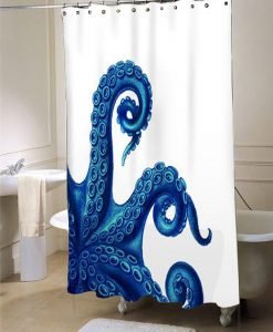 Octopus Tentacles Blue  shower curtain customized design for home decor