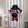 PUG crazy shower curtain customized design for home decor