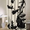Peter Pan Flying Silhouette shower curtain customized design for home decor