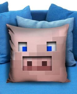 Pig Creeper Pink Minecraft Game Pillow case