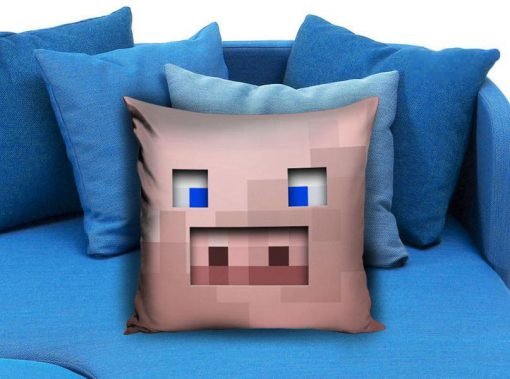 Pig Creeper Pink Minecraft Game Pillow case