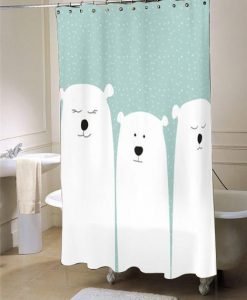 Polar Bear  shower curtain customized design for home decor