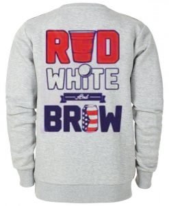 Red White Brown Back Sweatshirt