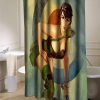 Sexy Retro Pinup Girl super hero shower curtain customized design for home decor