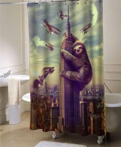 Slothzilla shower curtain customized design for home decor