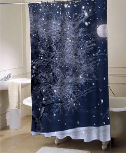 Sparkle snow shower curtain customized design for home decor